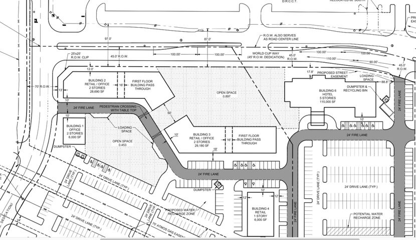 World Cup Centre is planned with five buildings.