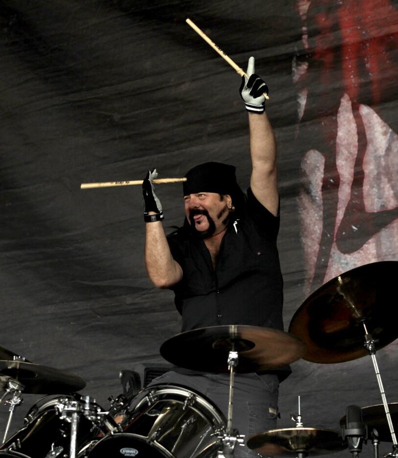Vinnie Paul of Hellyeah performs during the Rockstar Energy Mayhem Fest in August 2015 at...