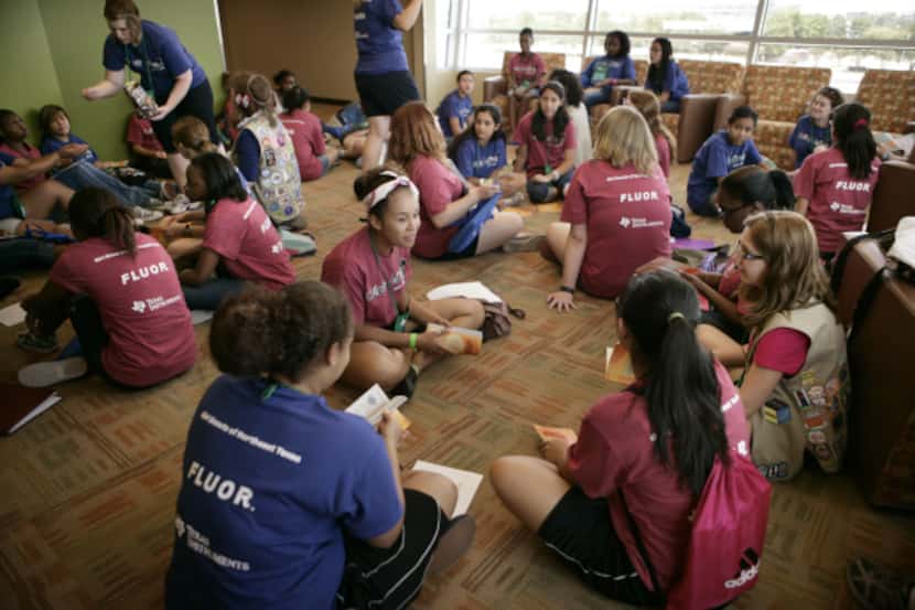 Girl Scouts got to know one another Monday as they took part in the annual College Journey...