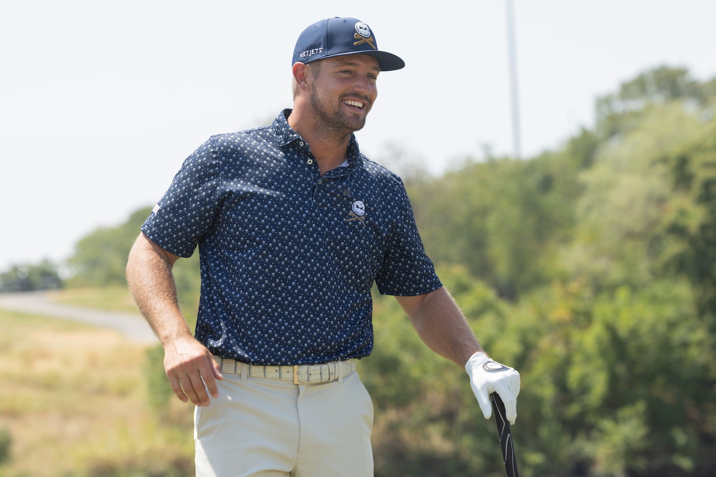 2024 U.S. Open Champion and Crushers GC Captain Bryson DeChambeau on the course during media...