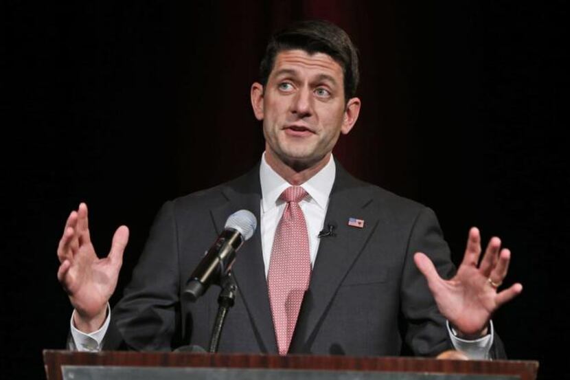 
Rep. Paul Ryan, R-Wis., speaks during a gala prior to the start of the Virginia GOP...