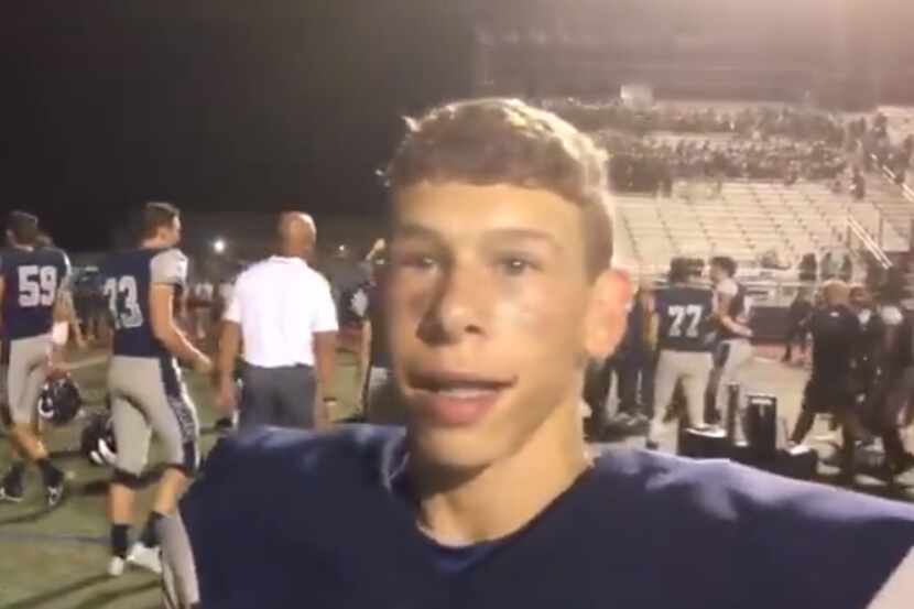 Zack Lovell had a special moment in Friday night's game between Flower Mound and Irving.