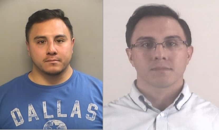 Left: Marvin Rodriguez after he was arrested in October 2015. Right: He was booked into the...