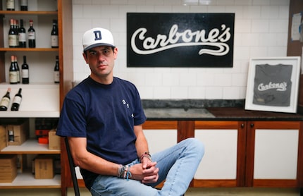 Julian Barsotti, owner of Carbone's Fine Food and Wine, is pictured here in April 2022, just...