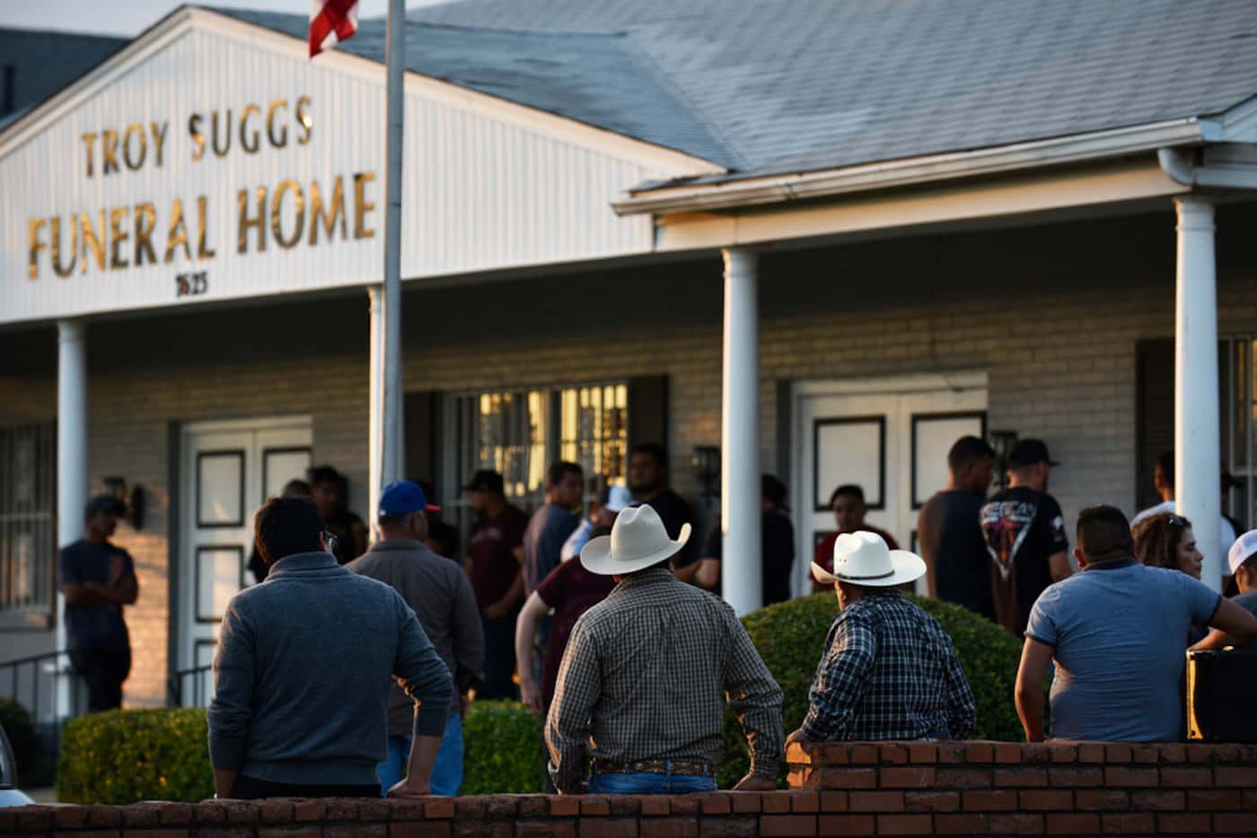 Hundreds of friends and family members came to Troy Suggs Funeral Home in Dallas to pay...