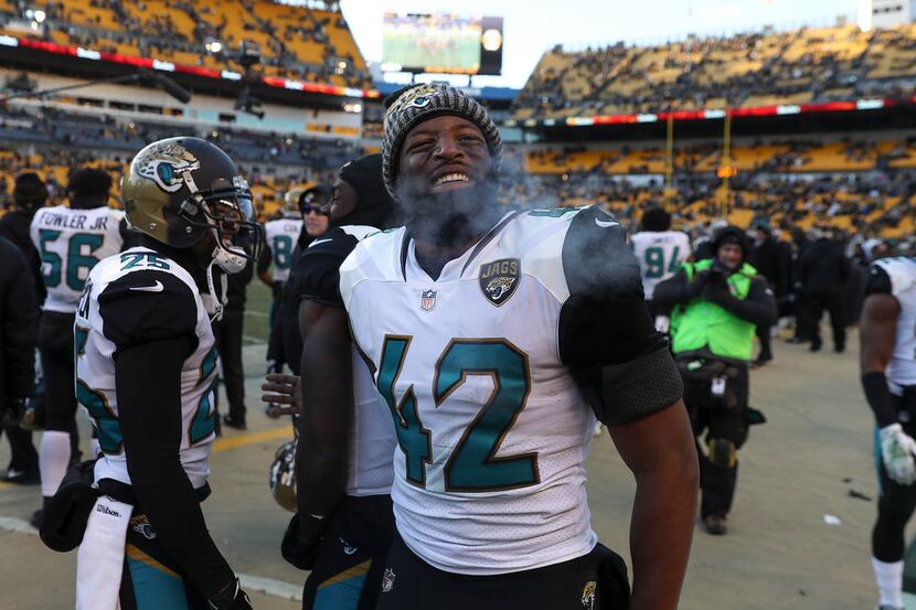 PITTSBURGH, PA - JANUARY 14: Jaguars safety Barry Church (#42) is pictured during the second...