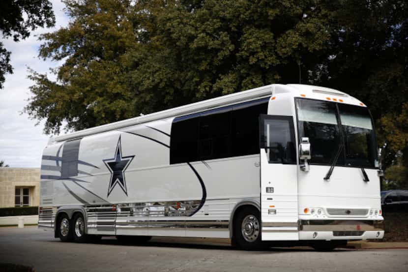 The Dallas Cowboys have a new luxury bus, a Prevost Marathon Coach. It's 45-feet long, 102...