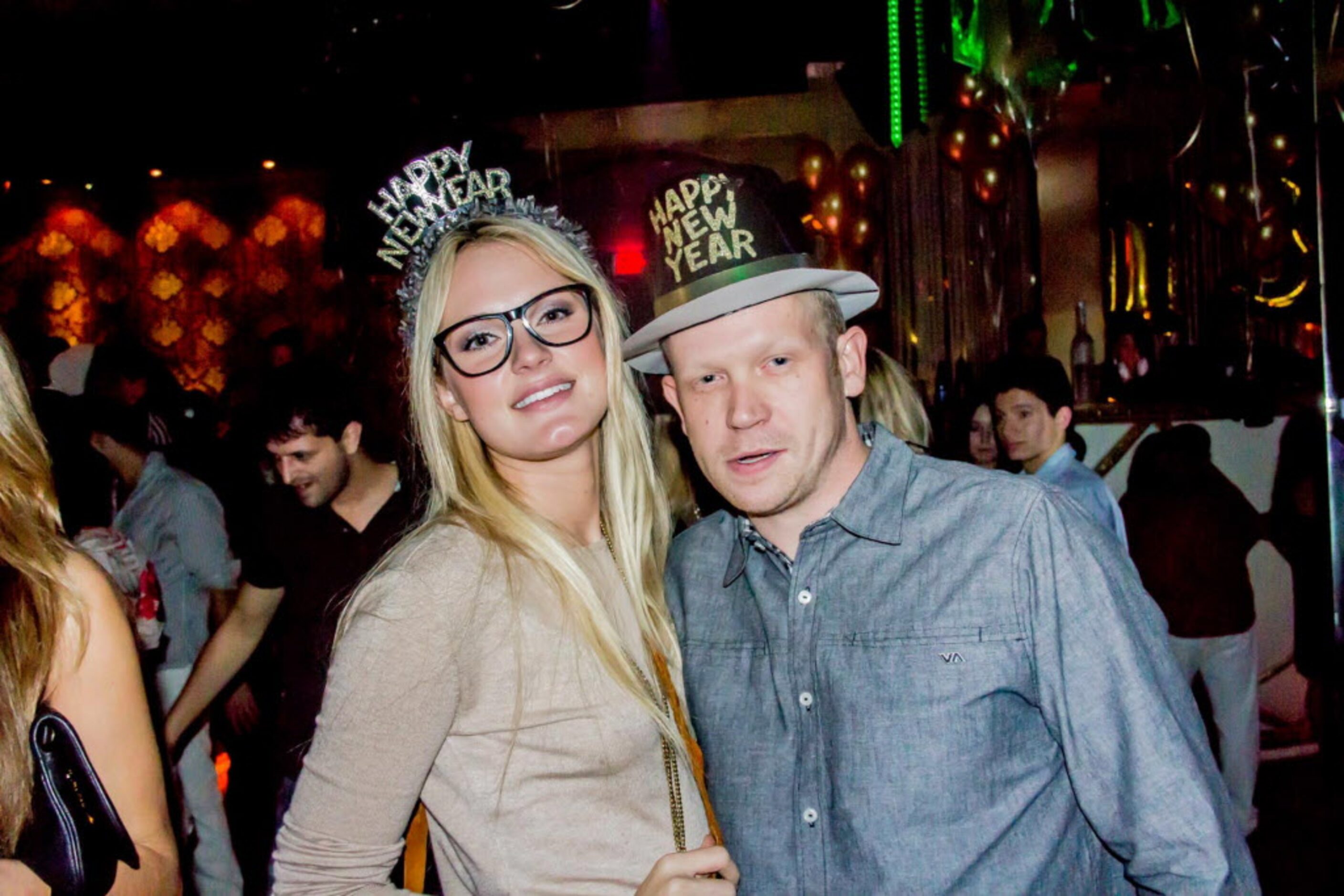 Christi Smith and Matt Minyard ring in 2013 at LeVu in Dallas Texas on Dec. 31, 2012.