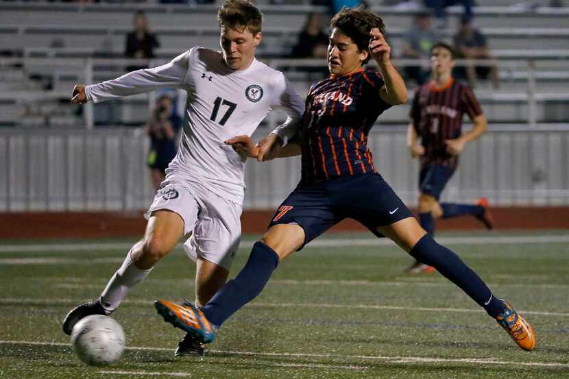 Frisco Wakeland's Marc Borbonus (right) ranks among the area scoring leaders with 13 goals...