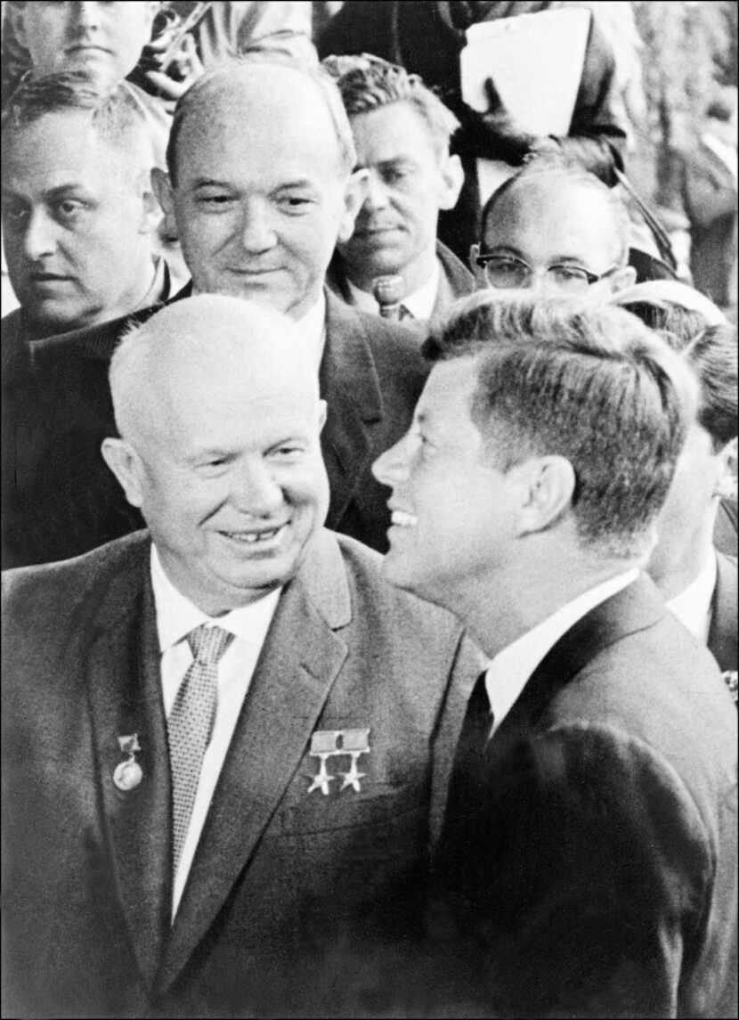 President John F. Kennedy met with Soviet leader Nikita Khrushchev after a meeting at the US...