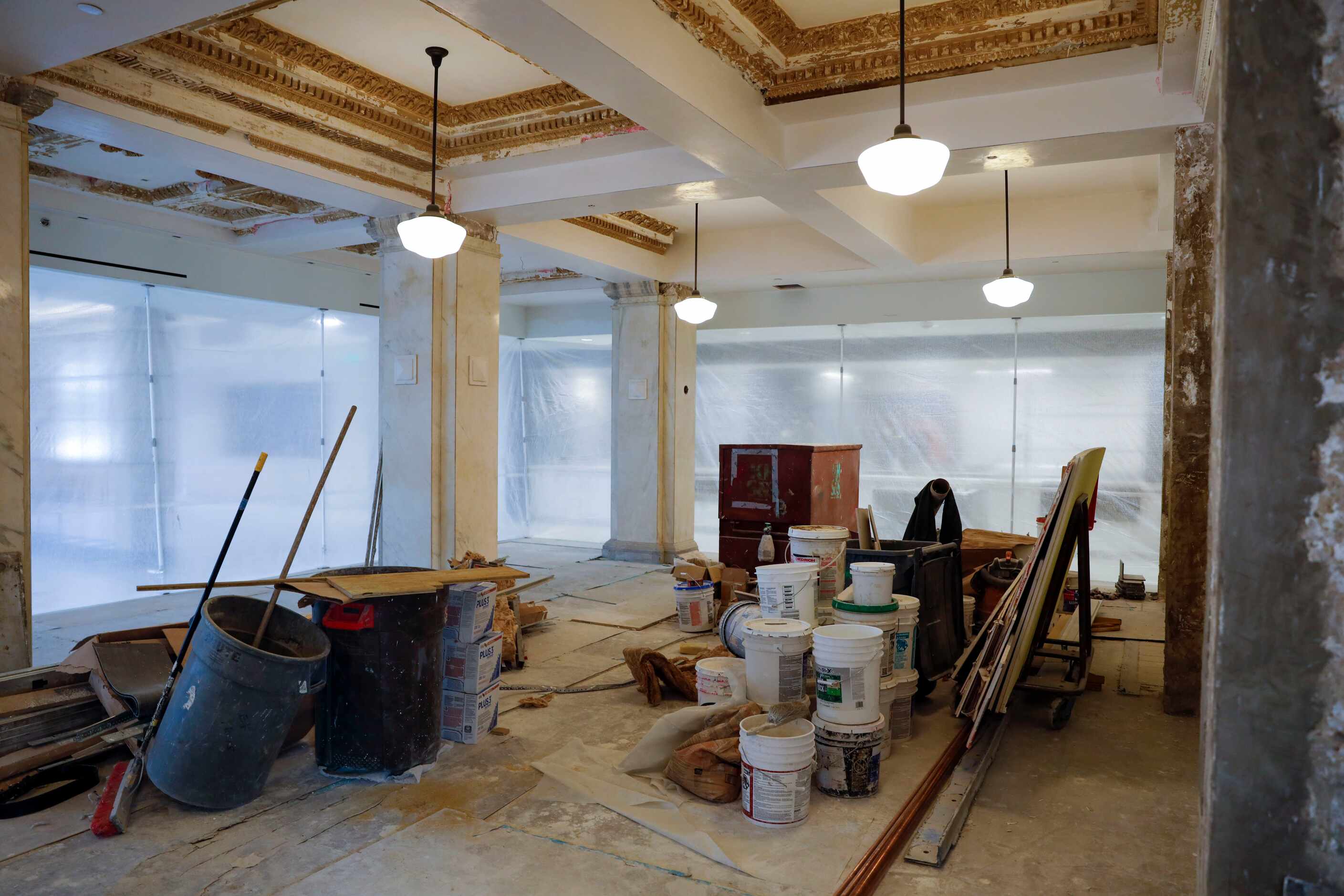 Renovation in the original 1915 portion of the Dallas County Records Building in Dallas,...