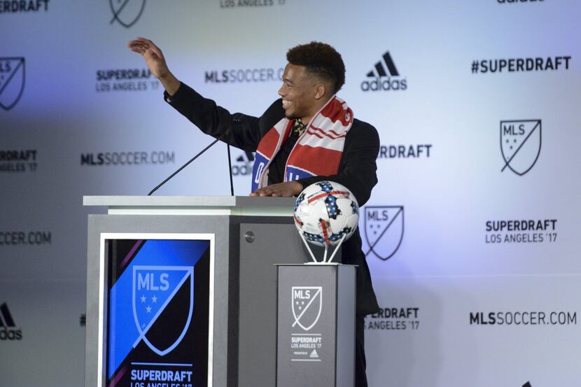 Jacori Hayes is selected 18th overall by FC Dallas at the 2017 MLS SuperDraft.