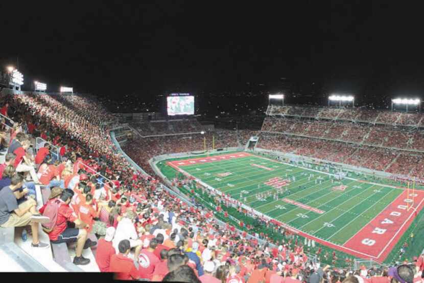 A panoramic view of TDECU Stadium on the campus of the University of Houston 29 August 2014....