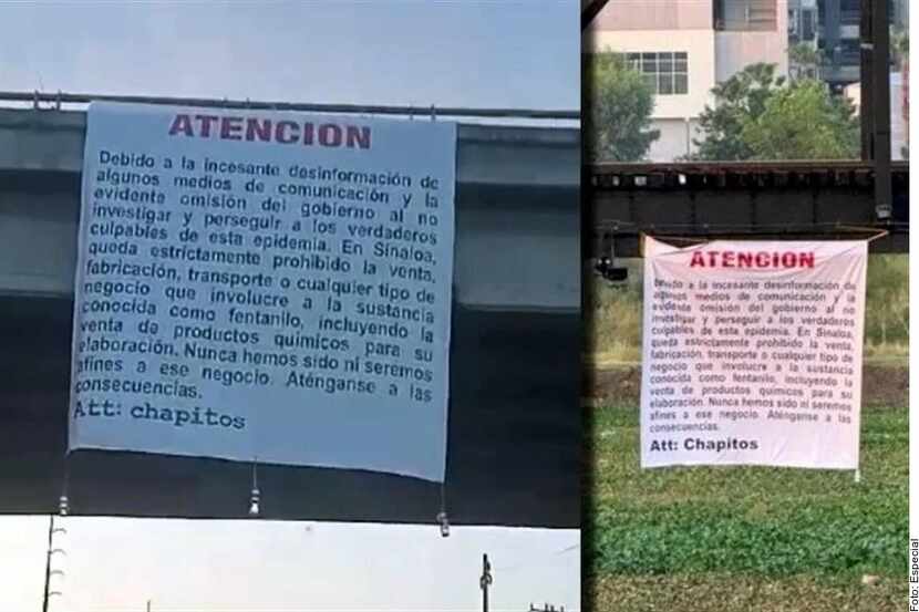 A group affiliated with the Sinaloa Cartel, known as Los Chapitos, has left banners in the...