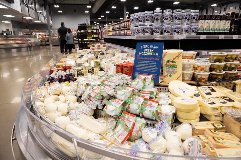 The cheese section at Brookshire’s upscale Fresh store in Rockwall County's growing small...