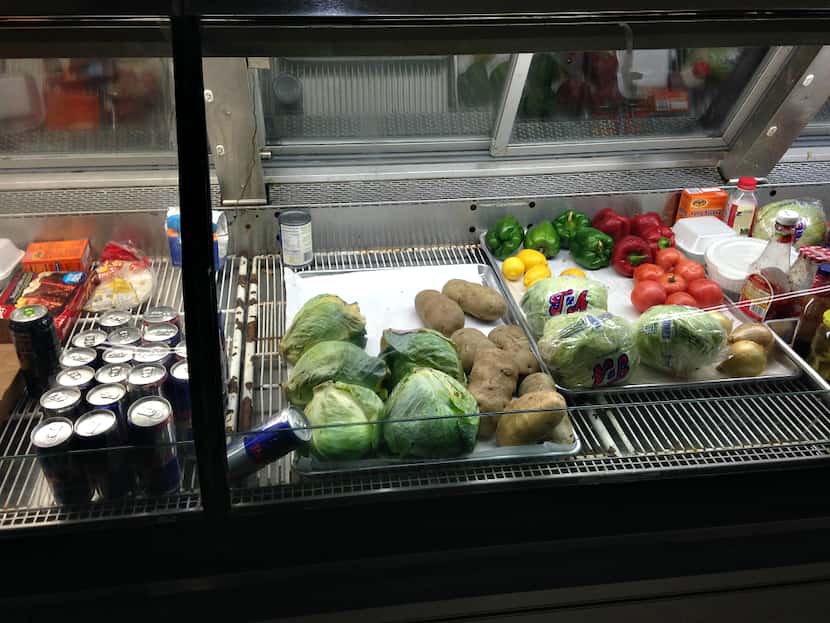 The cooler at the Brotherhood Food Mart next to the meat counter (Wilonsky)