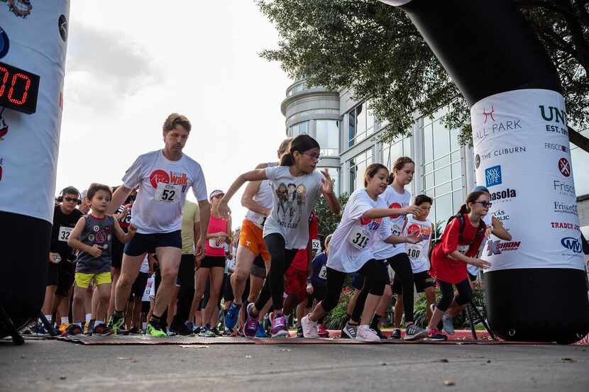 Runners at the Frisco Arts Walk & Run 2018.