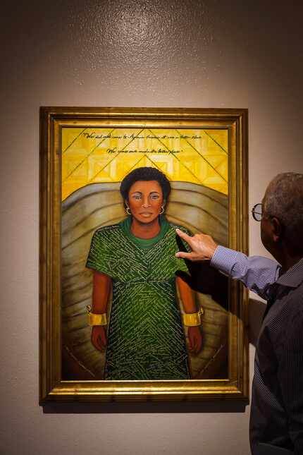 Bernard Kinsey tours a gallery during the installation of The Kinsey Collection exhibit at...