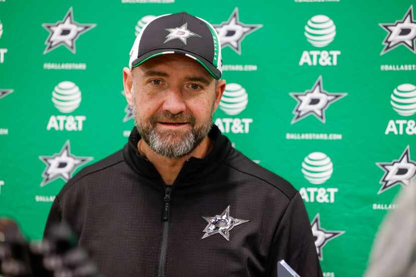 Dallas Stars head coach Peter DeBoer speaks on the team’s one-year extension with forward...