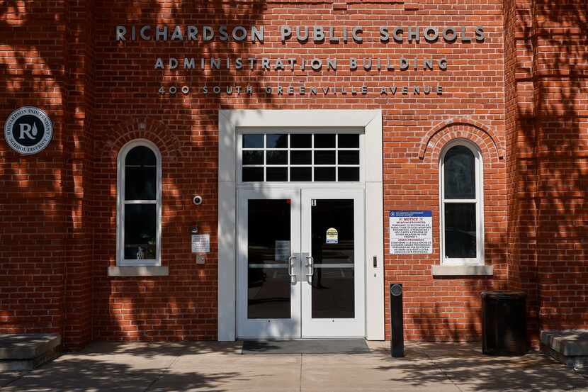The Richardson ISD Administration Building in Richardson on Aug. 3.