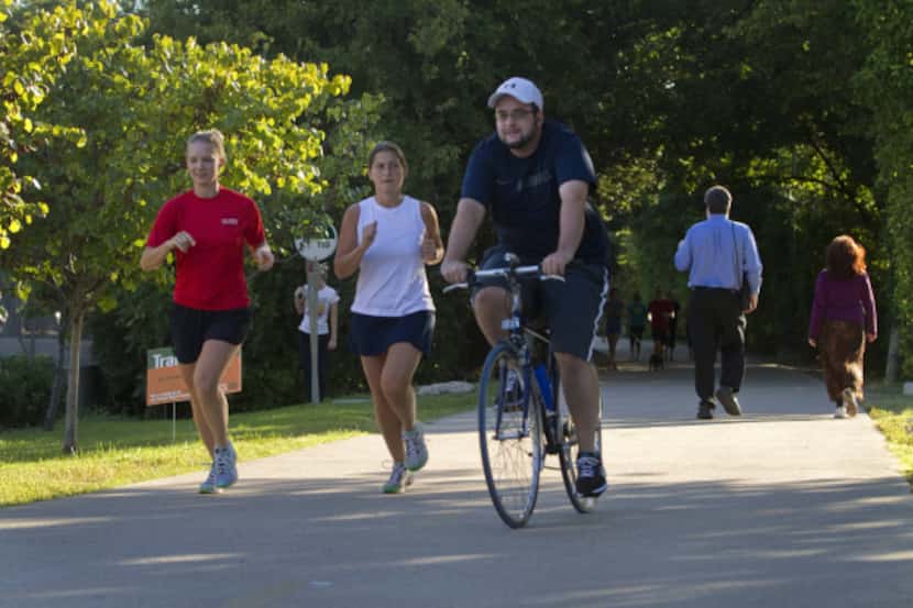 The Katy Trail in the heart of Dallas is popular for, among other reasons, the space it...