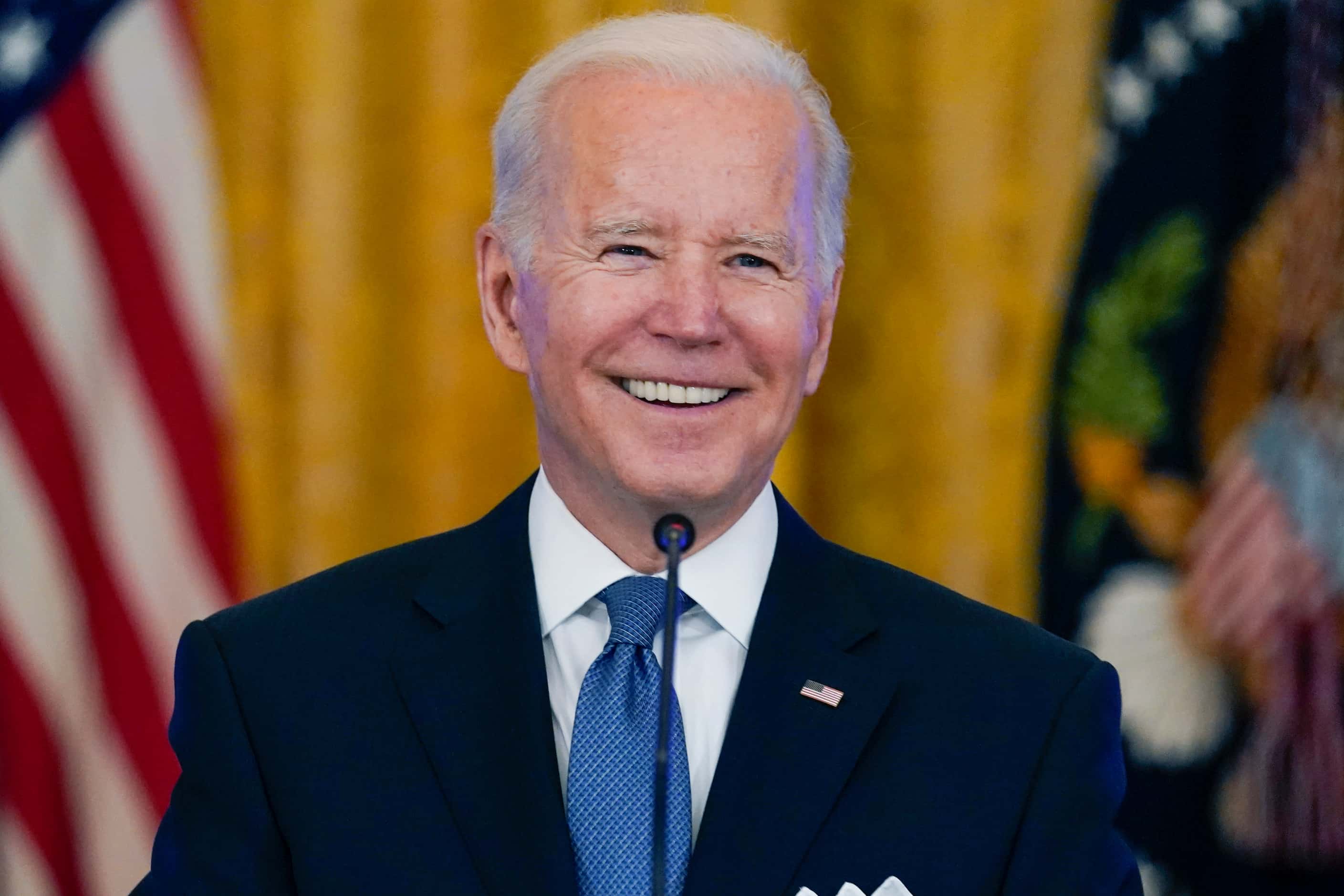 President Joe Biden speaks during a meeting on efforts to lower prices for working families,...