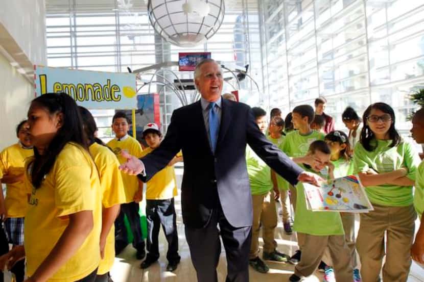 
Dallas Federal Reserve chief Richard Fisher gave kids from the Boys & Girls Clubs of...
