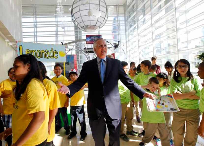 
Dallas Federal Reserve chief Richard Fisher gave kids from the Boys & Girls Clubs of...