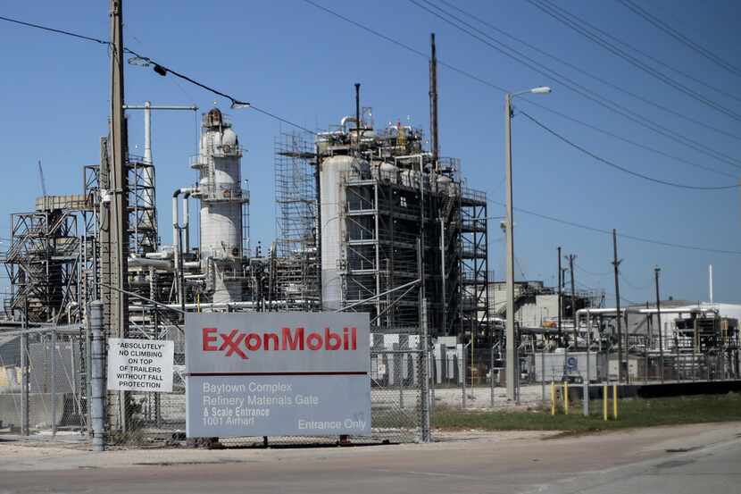 A FILE photo This March 20, 2018 photo shows Exxon Mobil Corp.'s Olefins Plant in Baytown,...