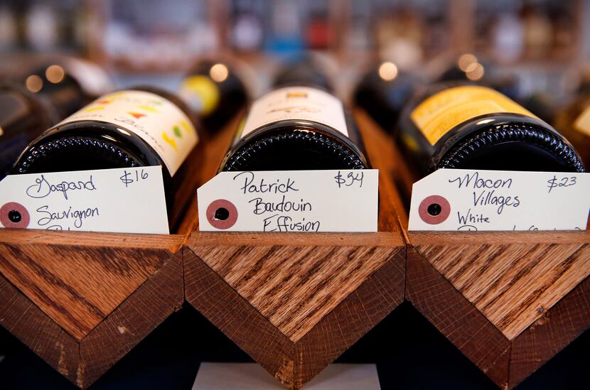 Natural wines for sale at Bar & Garden (Tom Fox/The Dallas Morning News)