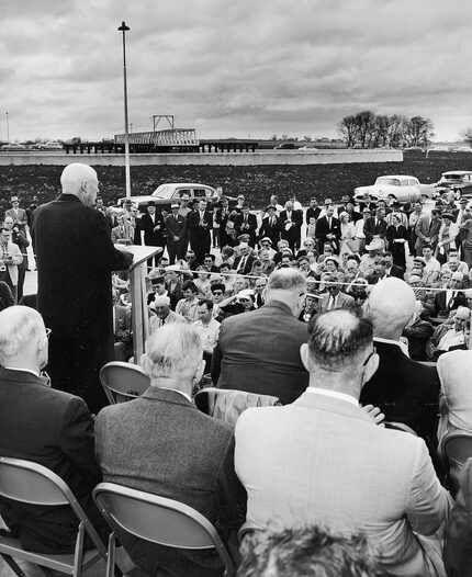 U.S. House Speaker Sam Rayburn at the dedication of the North Texas Municipal Water...