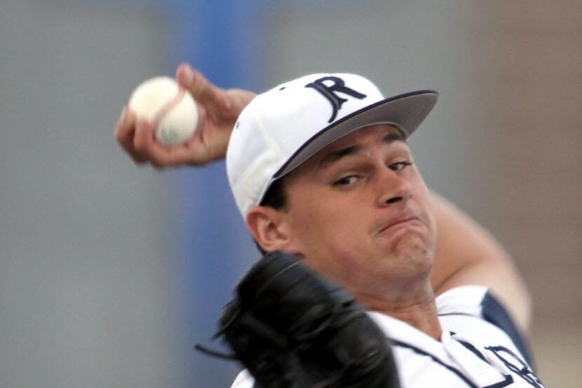 Jesuit pitcher Kyle Muller (19) goes through the motions just before delivering a strike to...