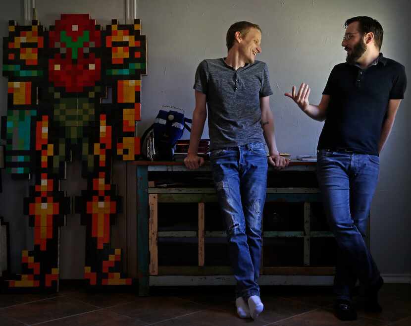 Mikey Neumann (left), president of Chainsawsuit Original, and Chris Faylor, head of...