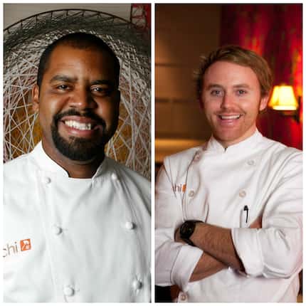Left: Nilton "Junior" Borges, Uchi's outgoing chef de cuisine; right: Jeramie Robison, the...