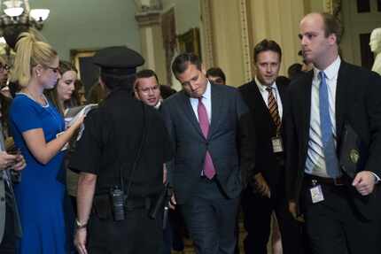 WASHINGTON, DC - JULY 25: Sen. Ted Cruz (R-TX) walks to the Senate floor for a procedural...