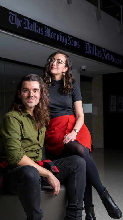 Brigham Mosley, left, and Janielle Kastner wrote 'Playwrights in the Newsroom' after...