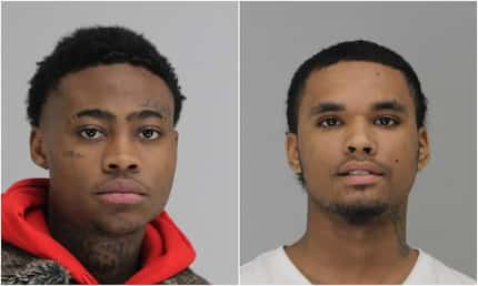 Kam'Ron Leeks (left), 17, and Darrion Allen, 19, were both in the Dallas County jail Monday...