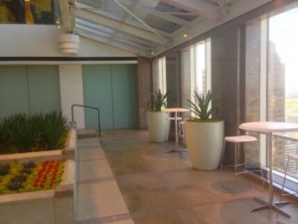  The 40th floor "sky lobby" has new landscaping, seating and a conference center. (Steve Brown)