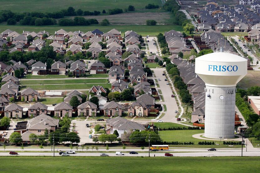 A neighborhood still under construction in Frisco in 2016. (Vernon Bryant/The Dallas Morning...