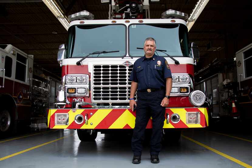 DeSoto Fire Capt. Craig Kirk nearly lost his feet in August 2020 after they were pinned in a...