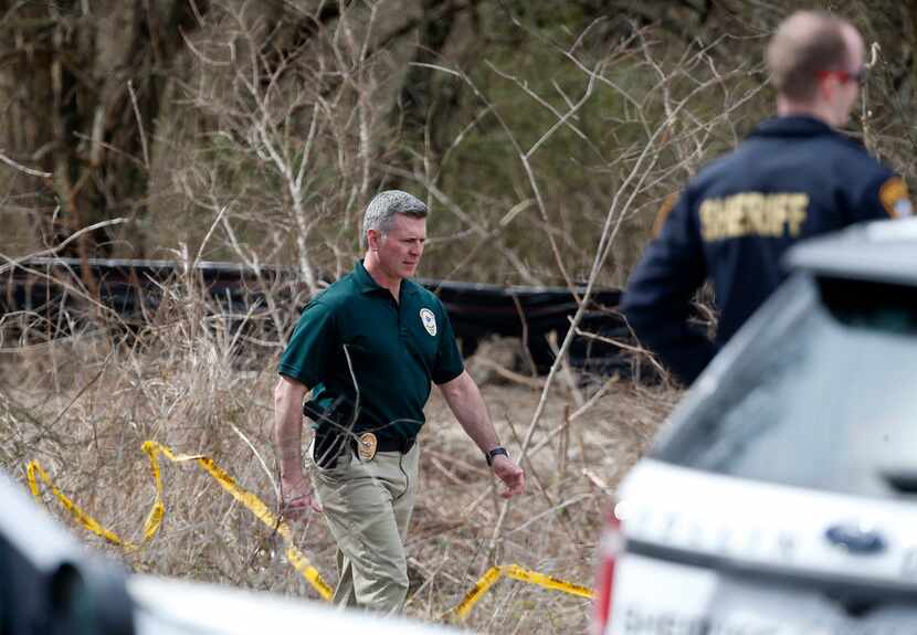 A Plano police officer walked out of the scene where human remains were found near the...