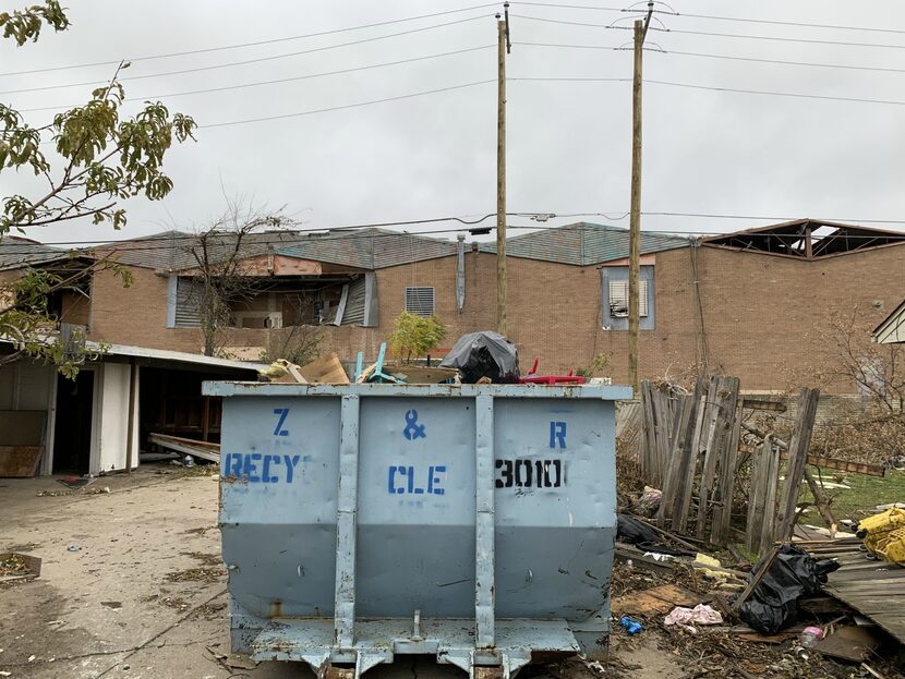 Vestiges of the old Tom Thumb, built in the early 1960s, loom over Londa Wilder's neighborhood.