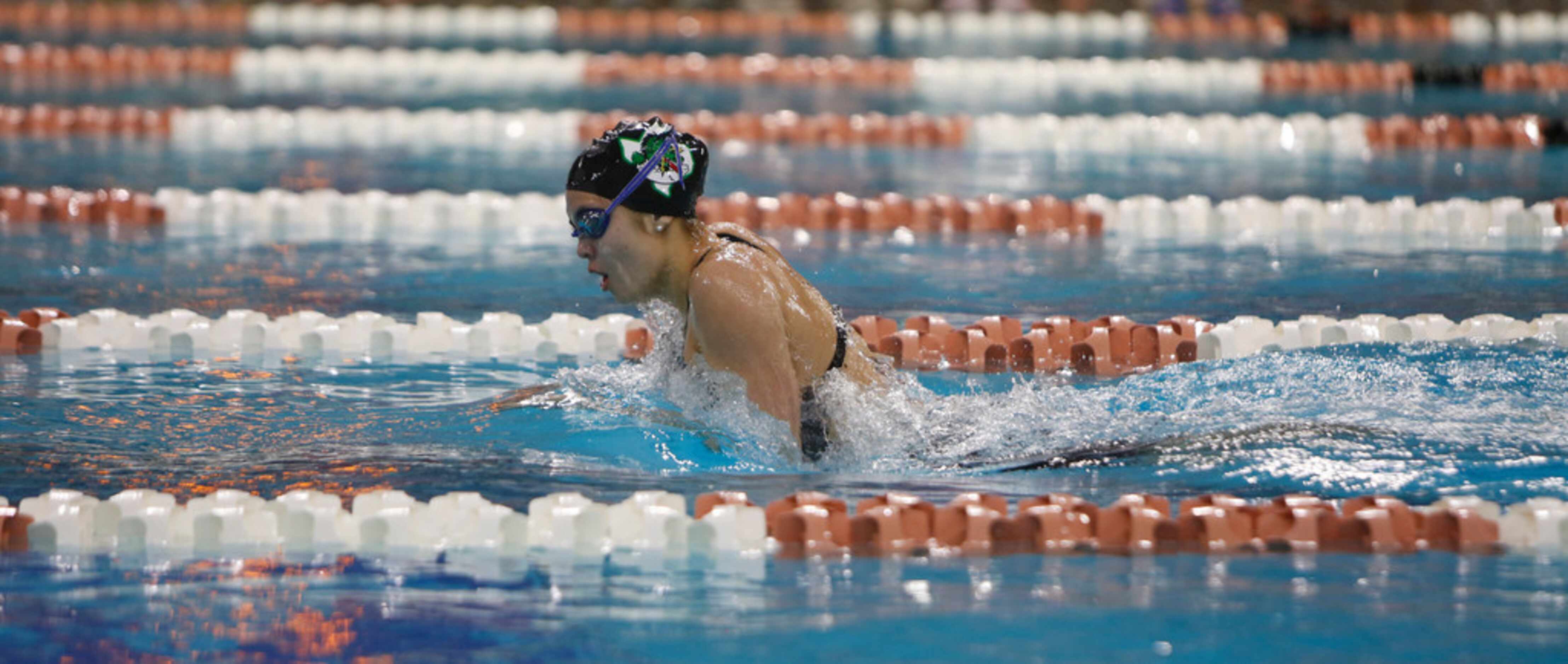 Southlake Carroll's Corbyn Cormack competes in the Girls 200 Yard IM event. Cormack won the...