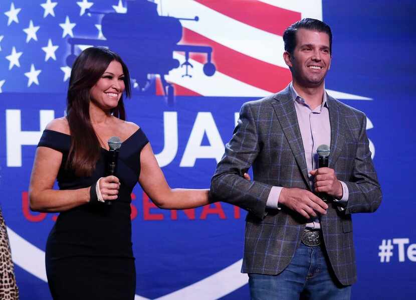 Donald Trump Jr., and Kimberly Guilfoyle appear at a rally for Republican U.S. Senate...