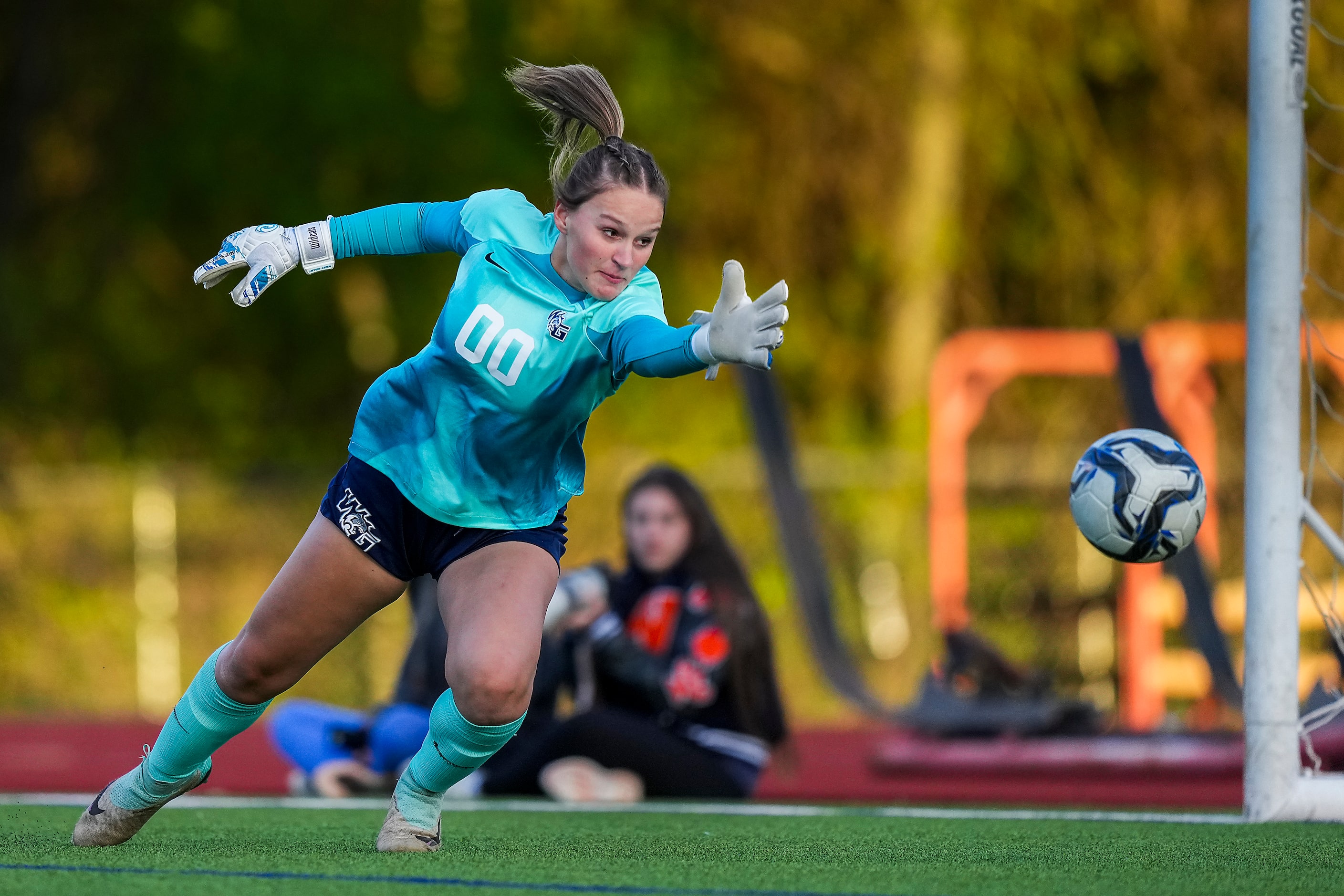 A shot by Frisco Wakeland defender Dilan Pistorius gets past Prosper Walnut Grove goalkeeper...