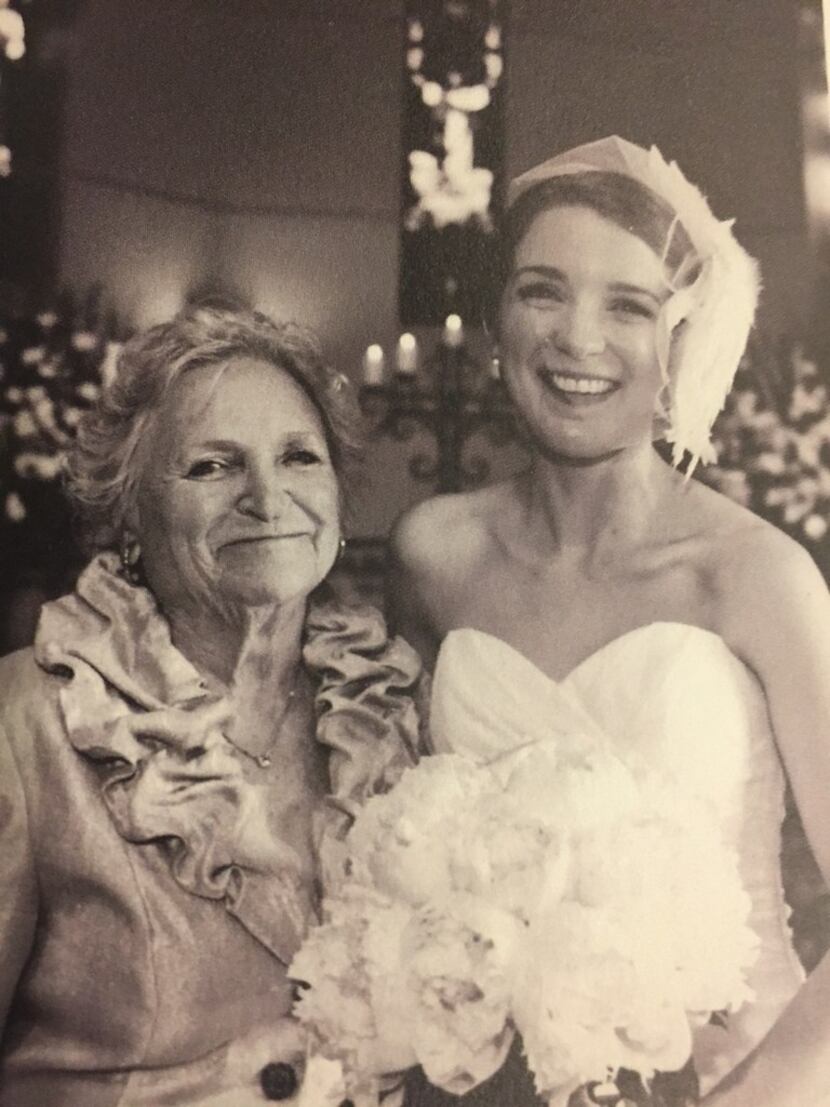 Nancy McCall (left), Nanette Light's grandmother, poses with Light at her wedding on June...