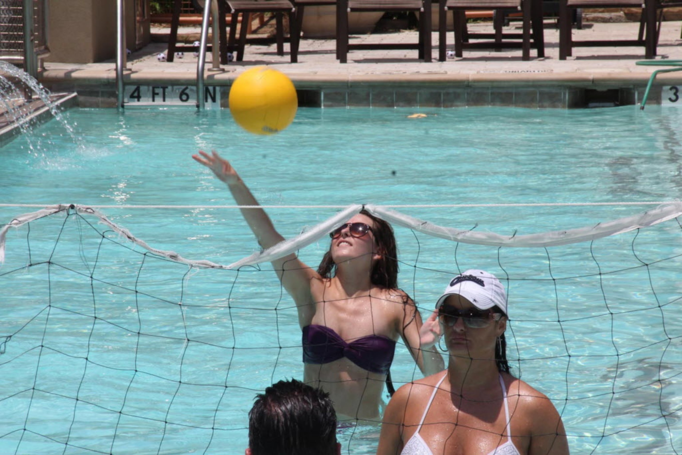 Volleyball was a great way to cool off at the FC Dallas pool party benefitting FC Dallas...