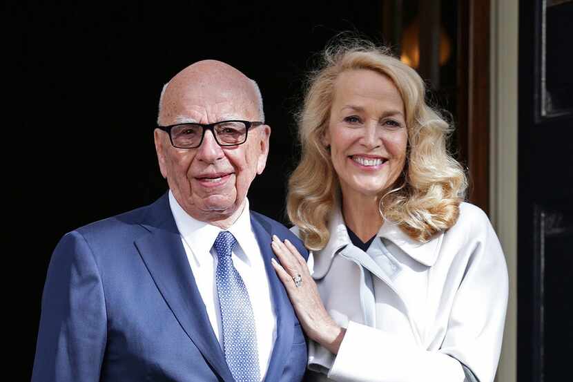 Rupert Murdoch and Jerry Hall leave Spencer House, London, after getting married in 2016....