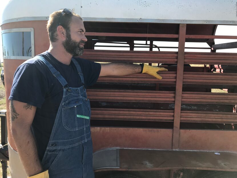 Brandon Darby works his ranch in rural Texas.