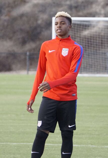Dante Sealy with the US U17s for the Nike Friendlies.
